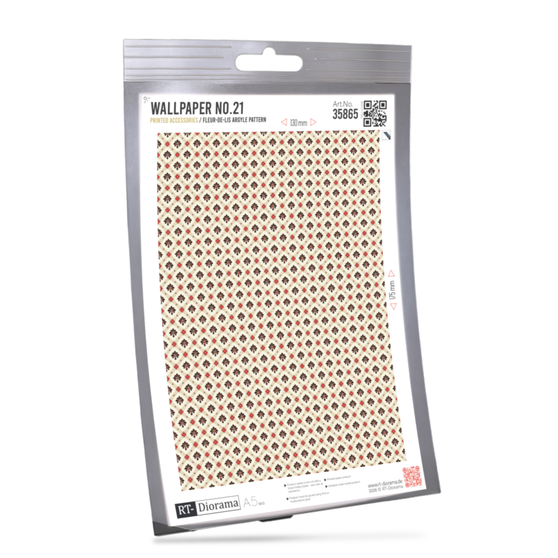 Wallpaper No.21 – Fleur-de-Lis Argyle Patter