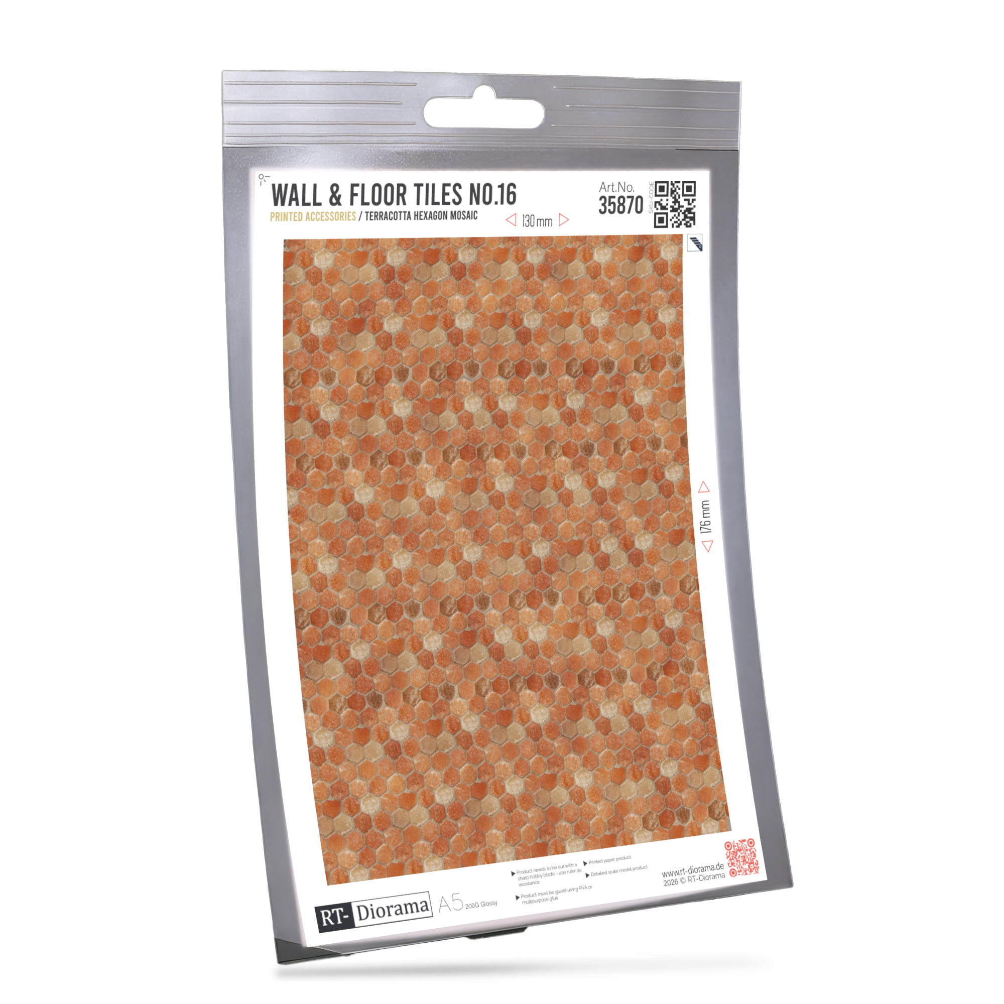 Wall & Floor Tiles No.16 – Terracotta Hexagon Mosaic