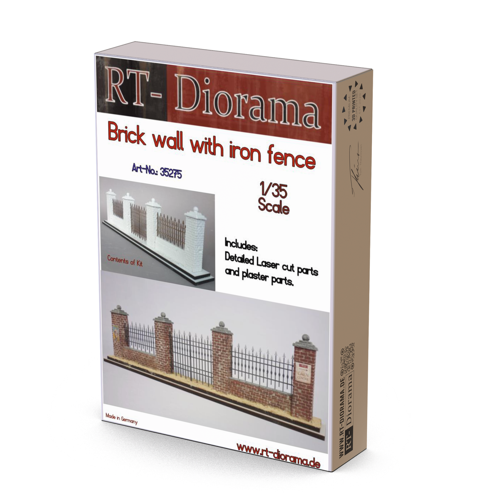 Brick Wall with Iron Fence – product image