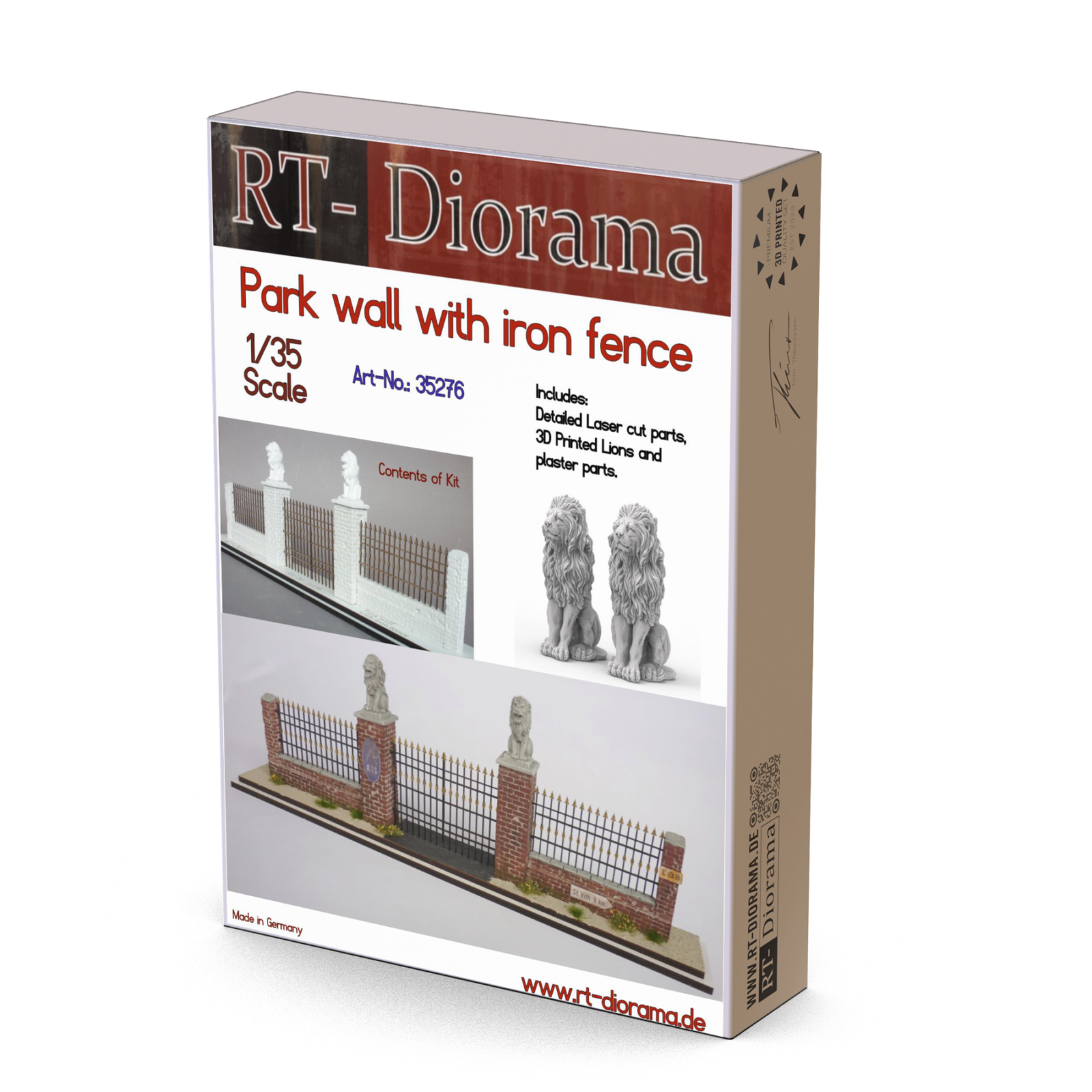 Park Wall with Iron Fence – product image