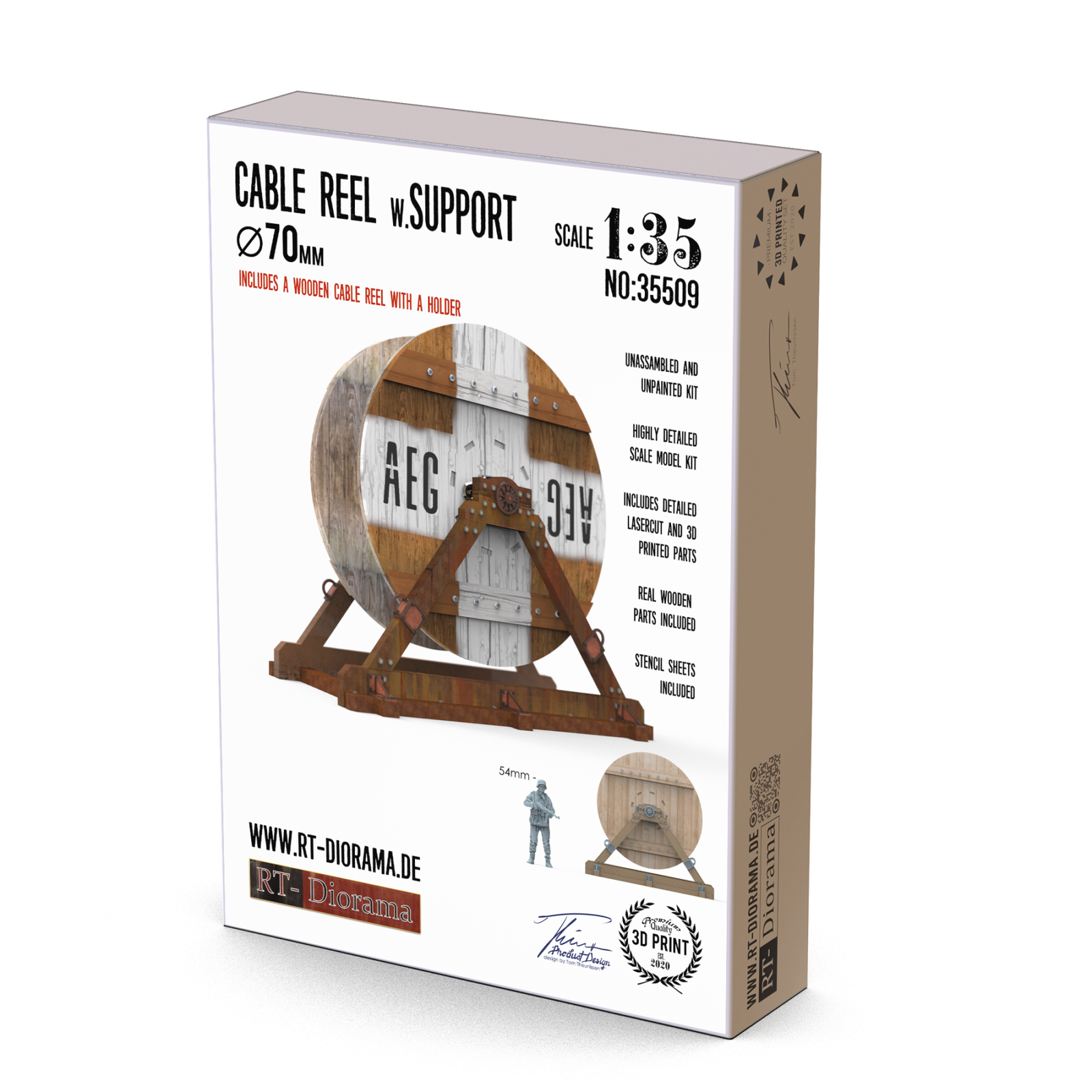 Cable Reel w. Support Ø70mm – product image