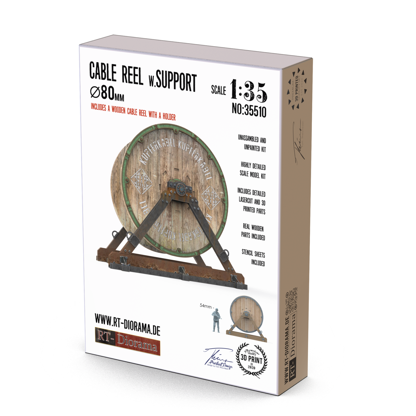 Cable Reel w. Support Ø80mm – product image