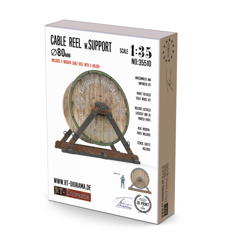 Cable Reel w. Support Ø80mm – product image