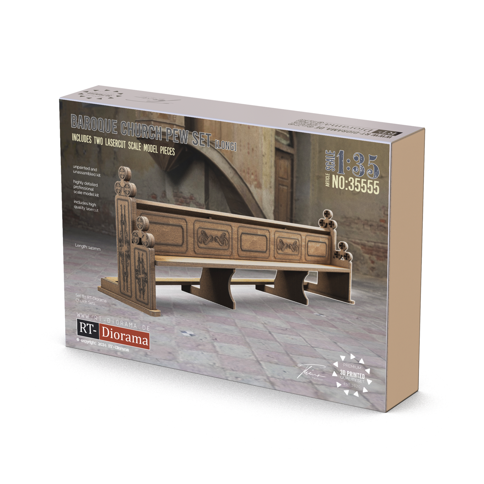 Baroque Church Pews (Long) – product image