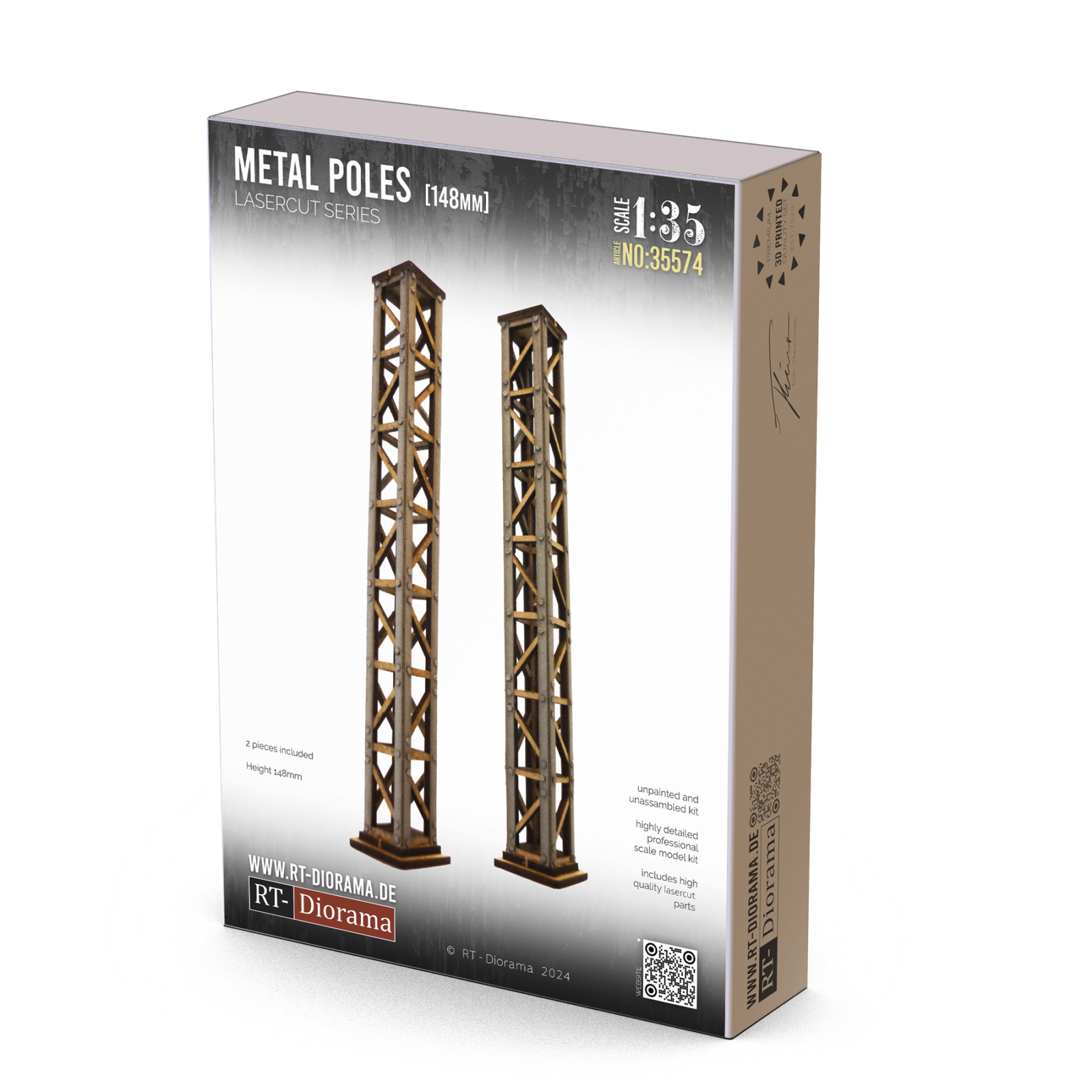 Metal poles (2pcs.) 148mm – product image