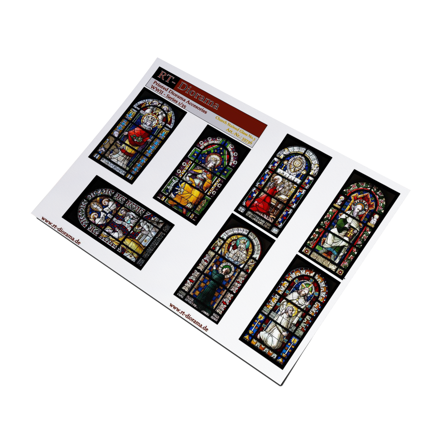 Romanic church stained glass windows No.3 – product image