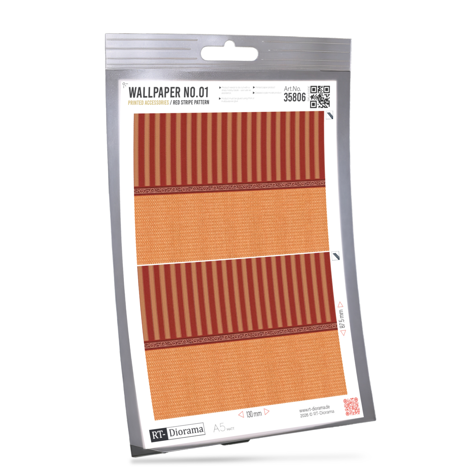 Wallpaper No.01 – Red Stripe Pattern – product image
