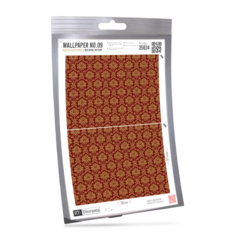 Wallpaper No.09 – Red Royal Pattern – product image