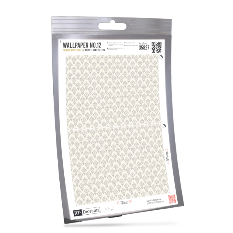 Wallpaper No.12 – White Floral Pattern – product image
