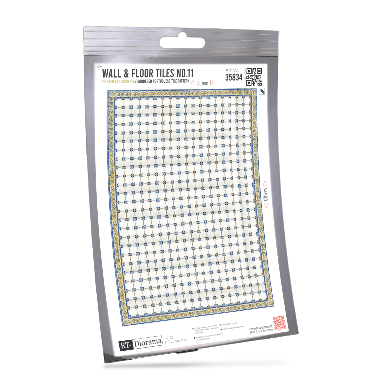 Wall & Floor Tiles No.11 – Bordered Portuguese Tile Pattern – product image