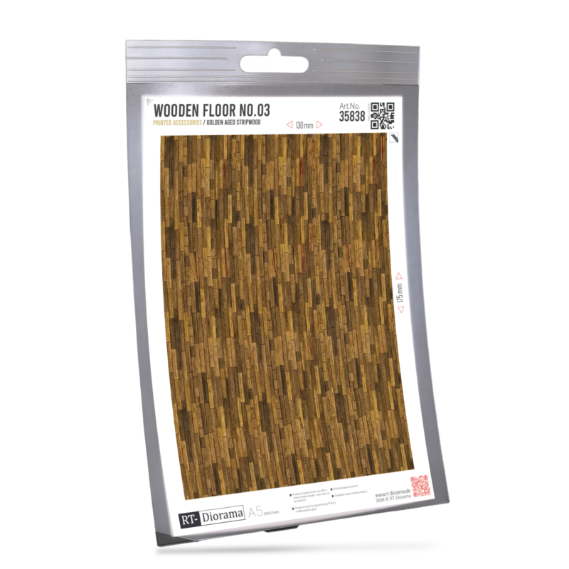 Wooden Floor No.03 – Golden Aged Stripwood – product image
