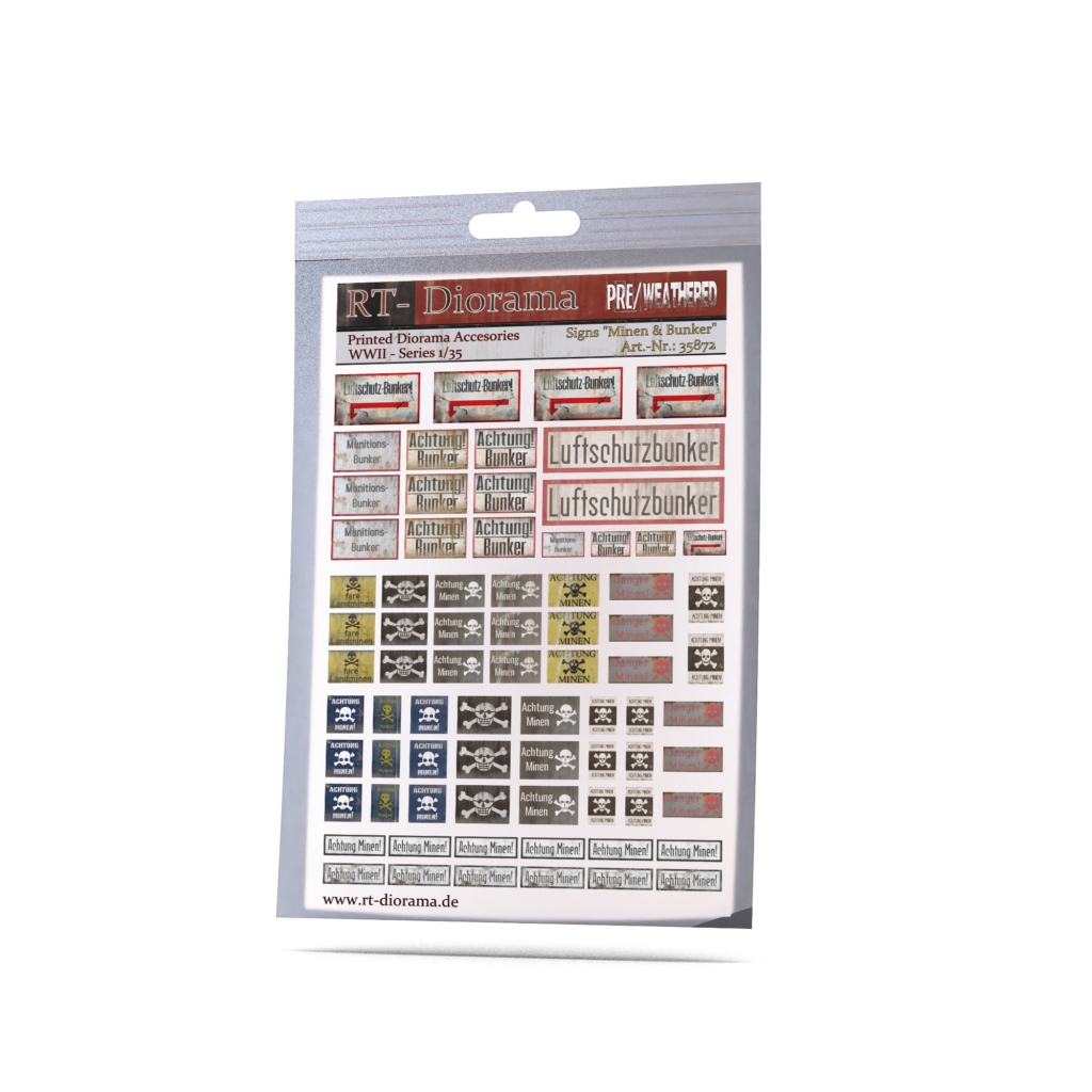 German Signs "Mines & Bunker" – product image