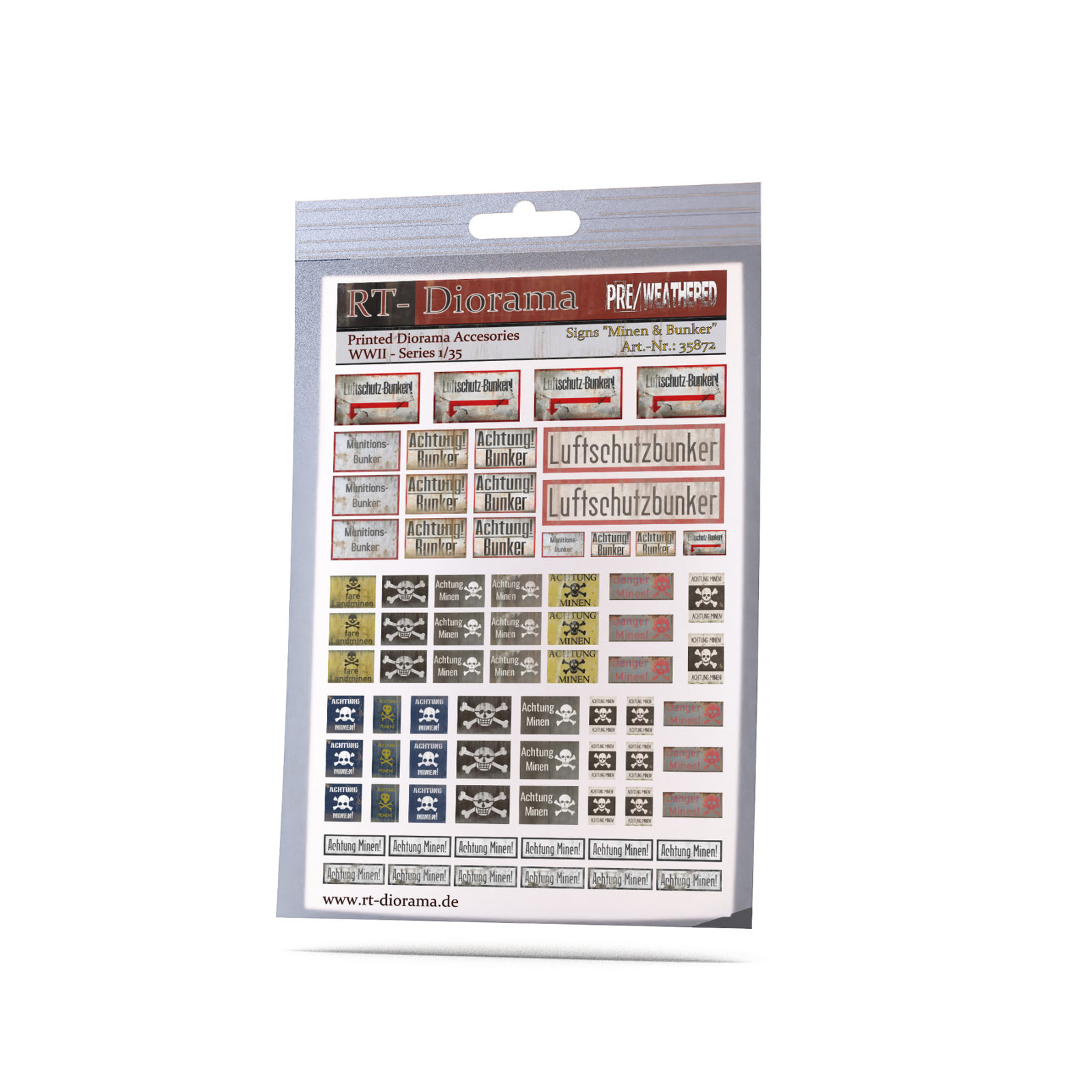 German Signs "Mines & Bunker" – product image