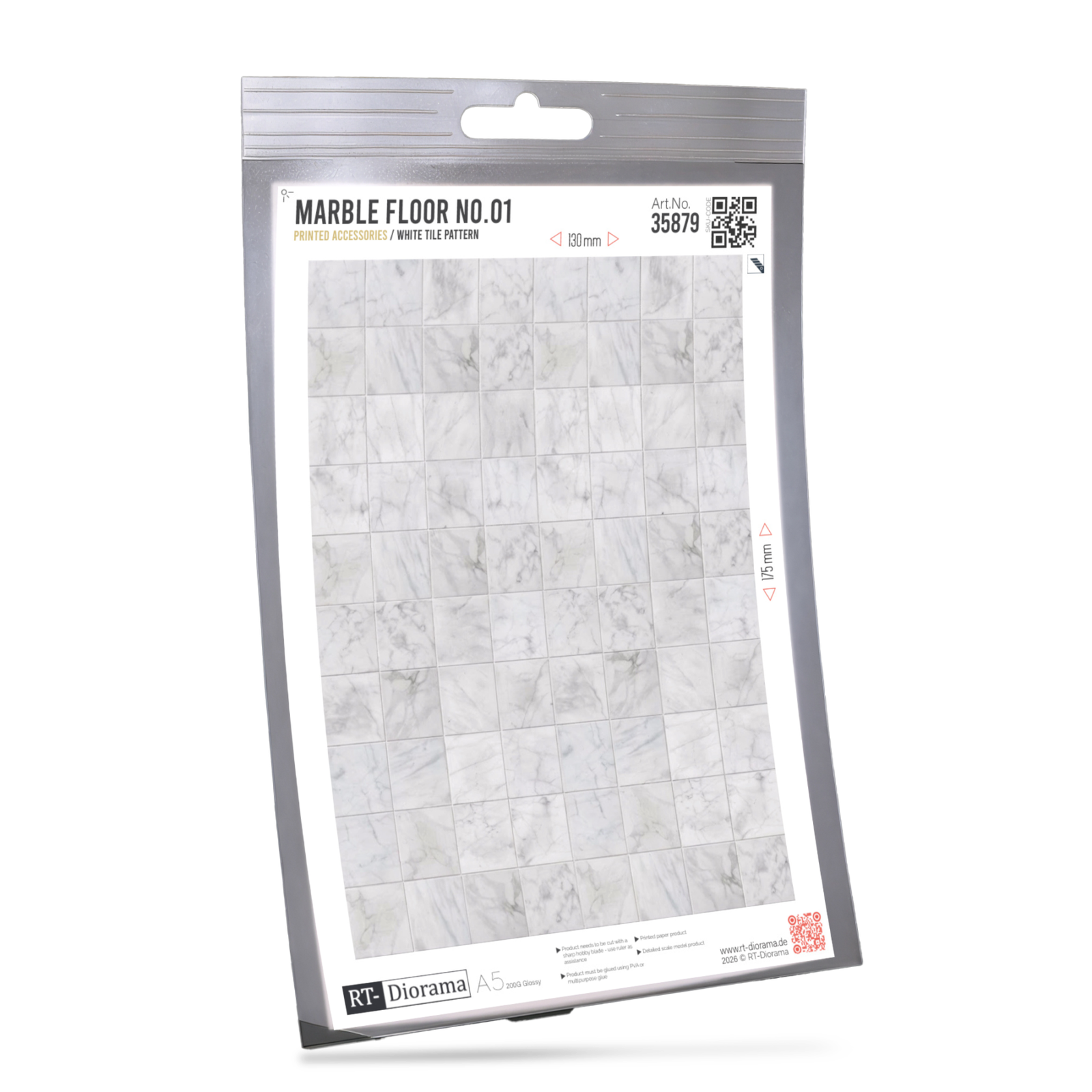 Printed Accesories: Marble white Floor Tiles Nr.1 – product image