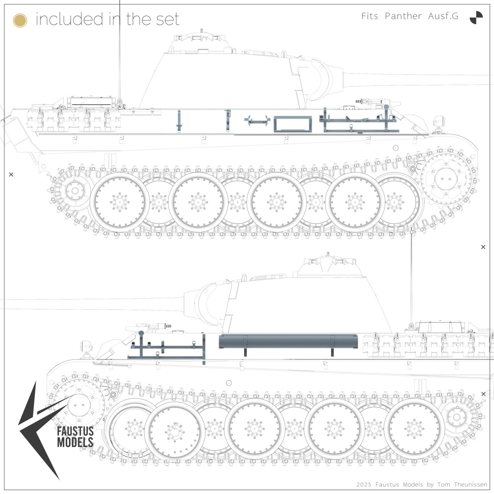 Panther Ausf.G Tool Racks Seperated - Image 2