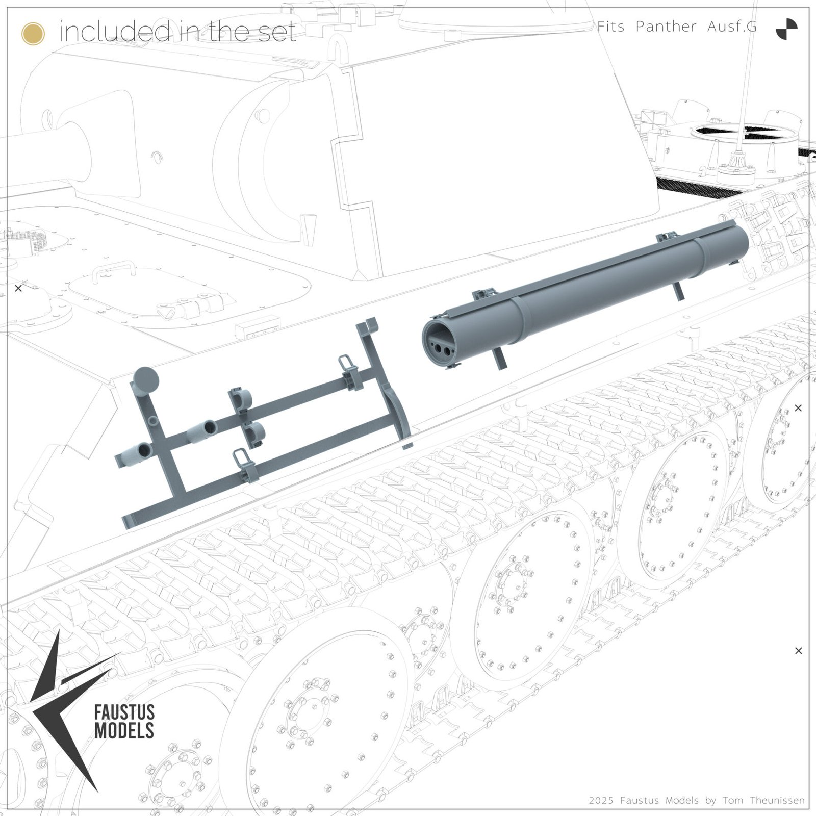 Panther Ausf.G Tool Racks Seperated - Image 4