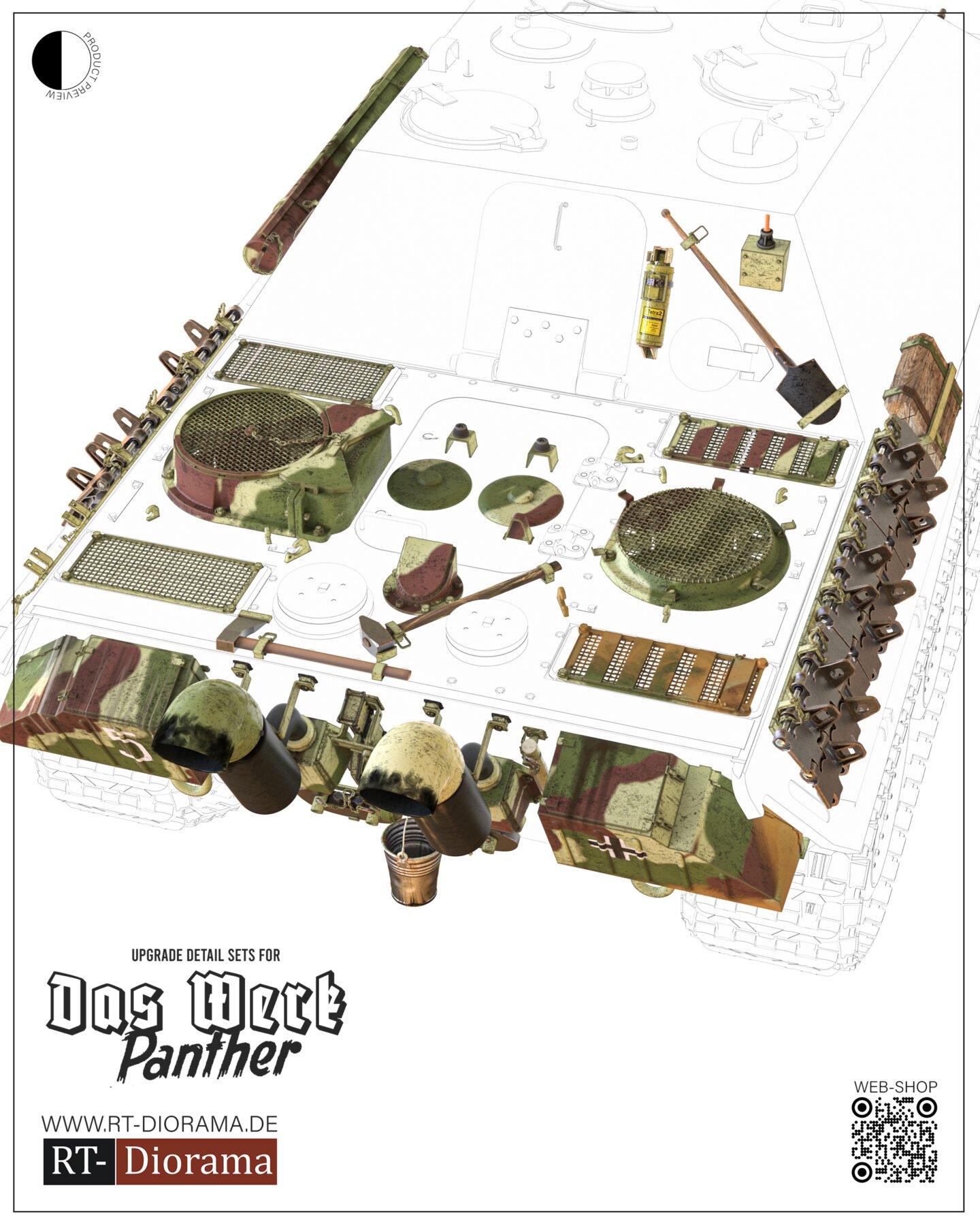 Jagdpanther G2 [MNH-Late] Detail Set for Das Werk - Image 7