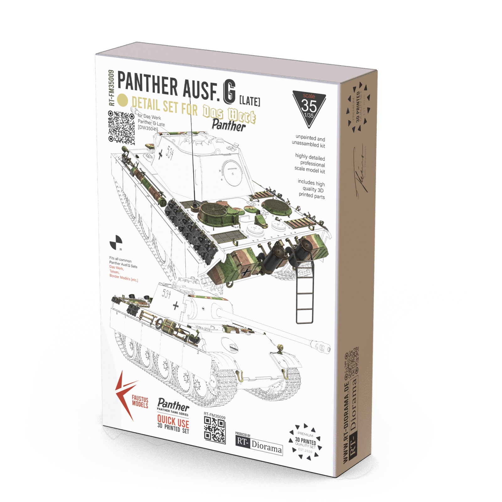 Panther Ausf.G [MNH-Late] Detail Set for Das Werk