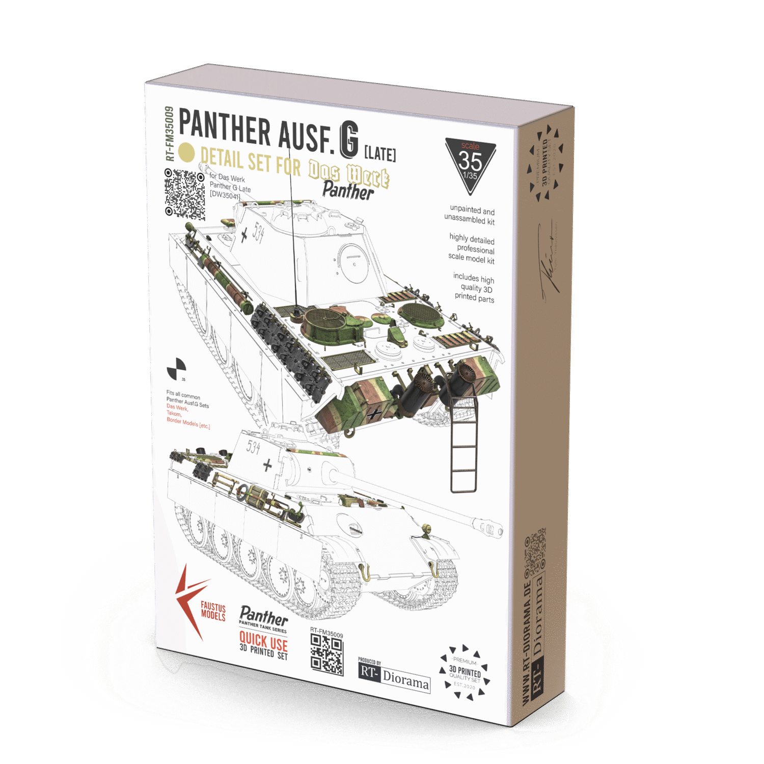 Panther Ausf.G [MNH-Late] Detail Set for Das Werk – product image