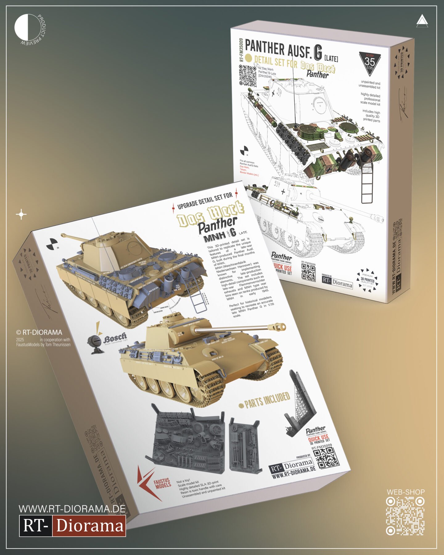 Panther Ausf.G [MNH-Late] Detail Set for Das Werk – product image