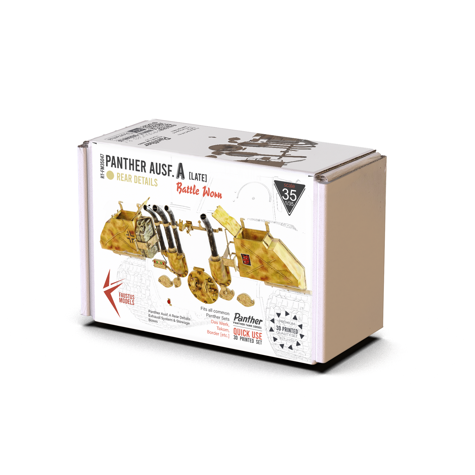 Panther A Rear Details - Late Version - Battle Damaged