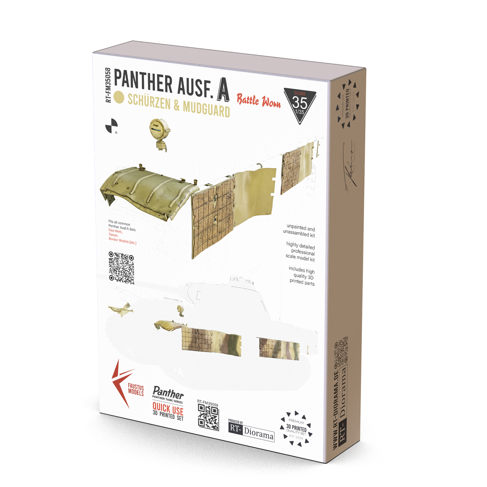 Panther Ausf.A Schürzen Battle Damaged