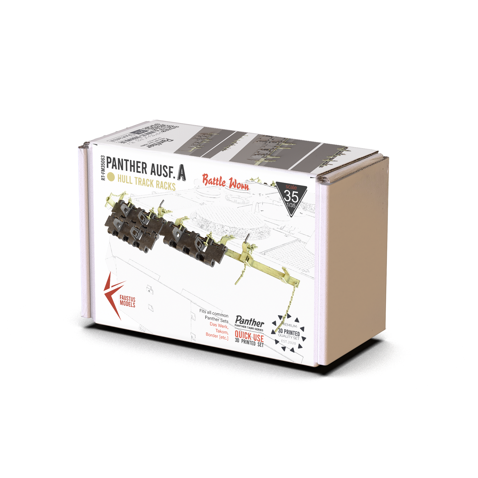 Panther Ausf.A Hull Track Racks Battle Damaged