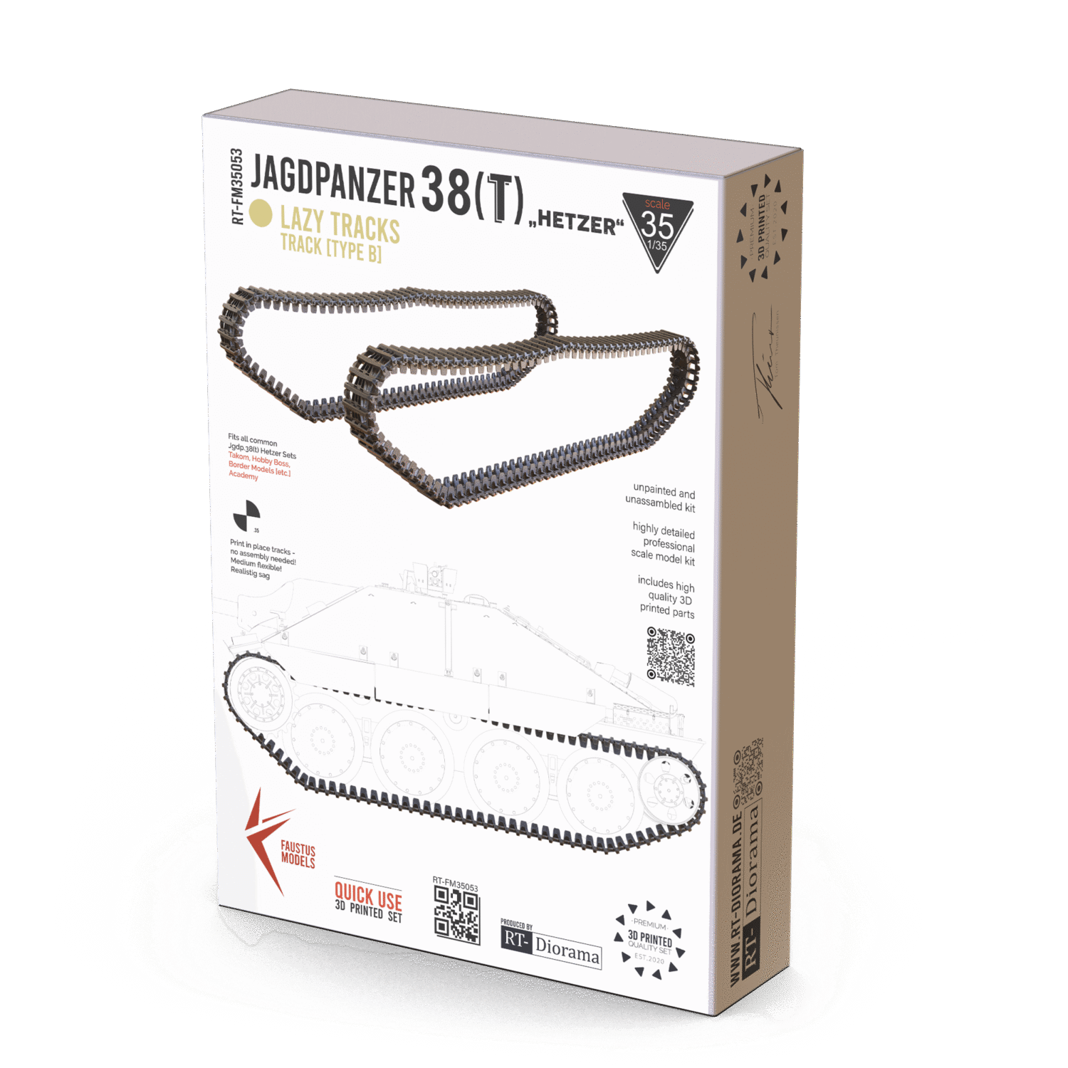 Jagdpanzer 38(t) "Hetzer" Tracks - Type B [Lazy Tracks] – product image