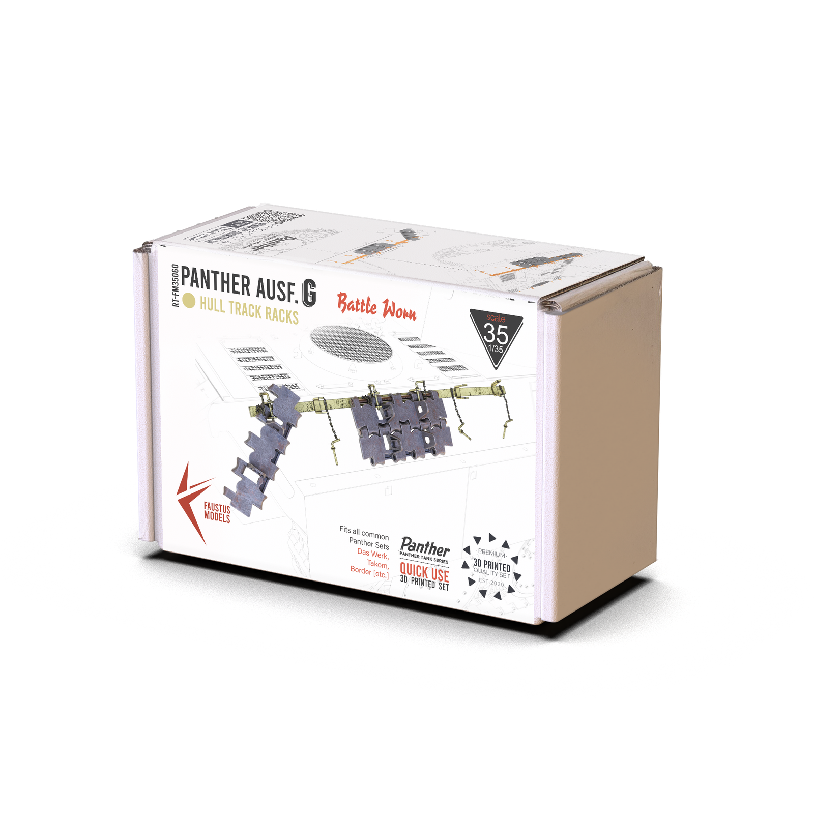 Panther Ausf.G Hull Track Racks Battle Damaged – product image