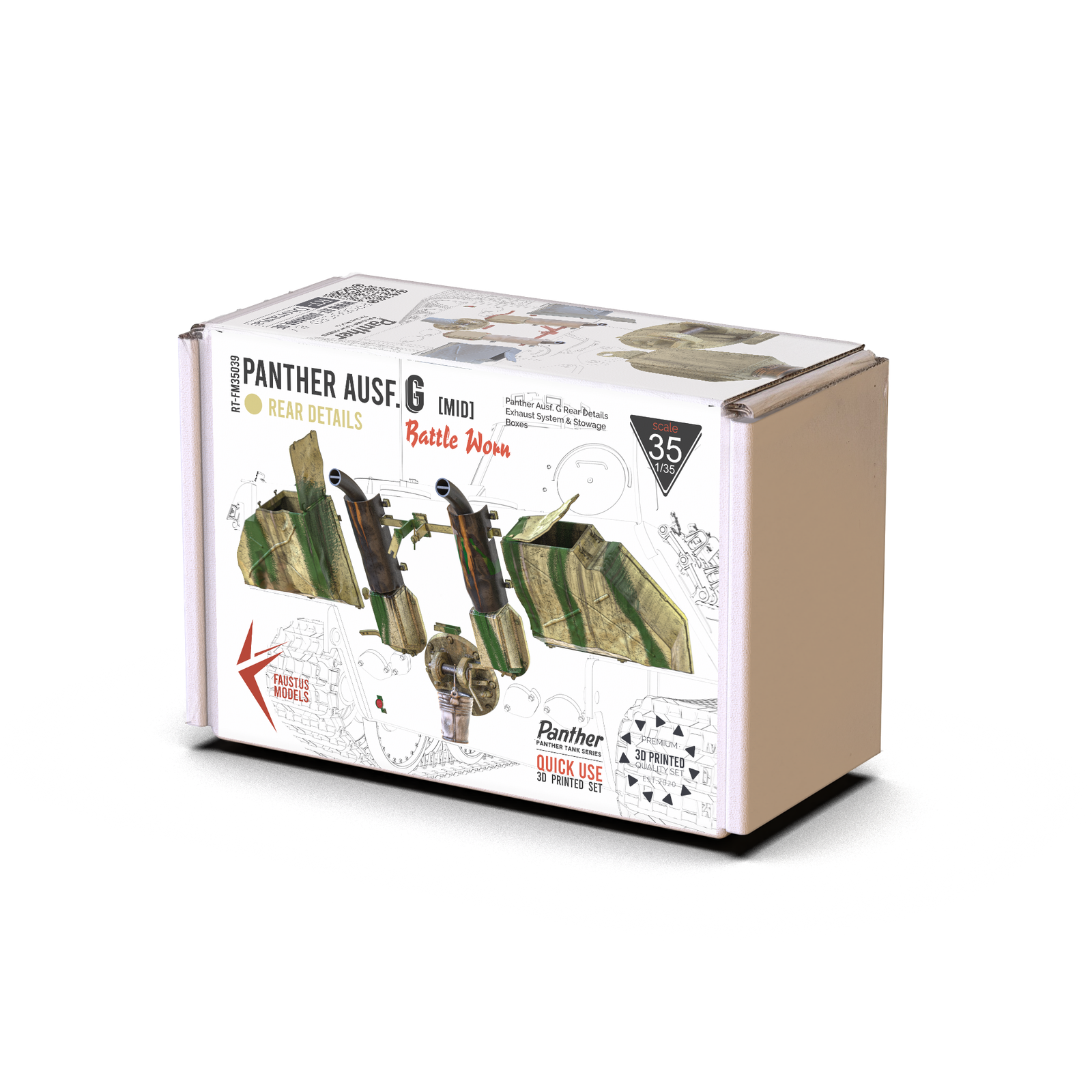 Panther G Rear Details - Mid Version - Battle Worn