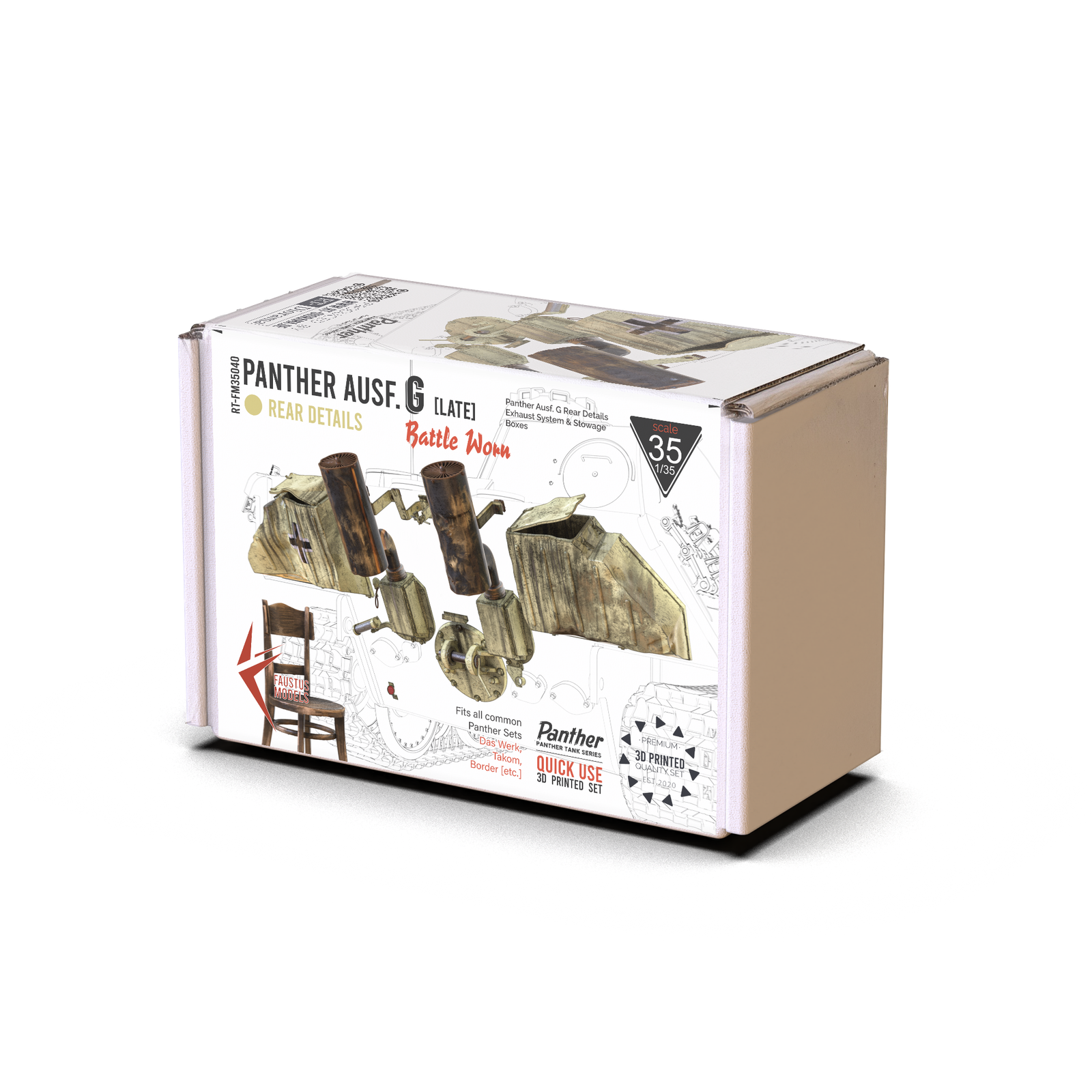 Panther G Rear Details - Late Version - Battle Worn