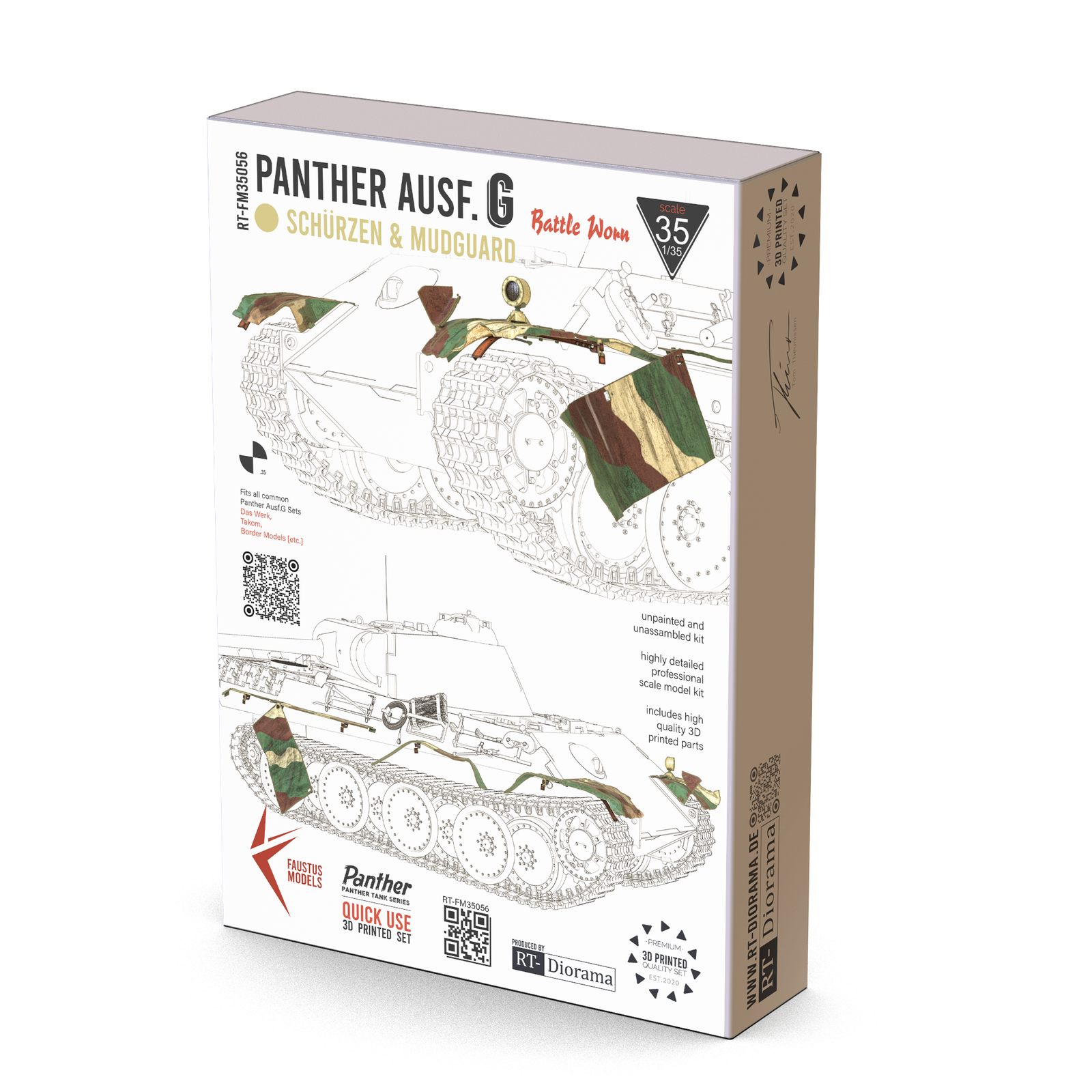 Panther Ausf.G Schürzen Battle Damaged