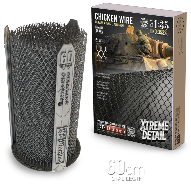 Ultra-Fine Chicken Wire [Diamond. Shape] 1/35 3D PRINTED