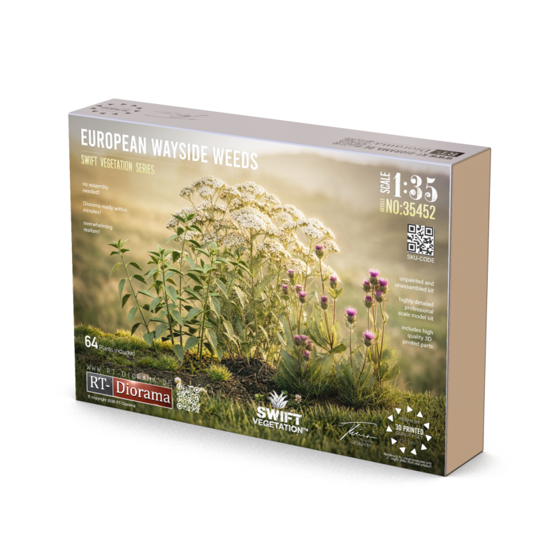 🌿 European Wayside Weeds 1/35 - 3D Printed Diorama Vegetation Bundle