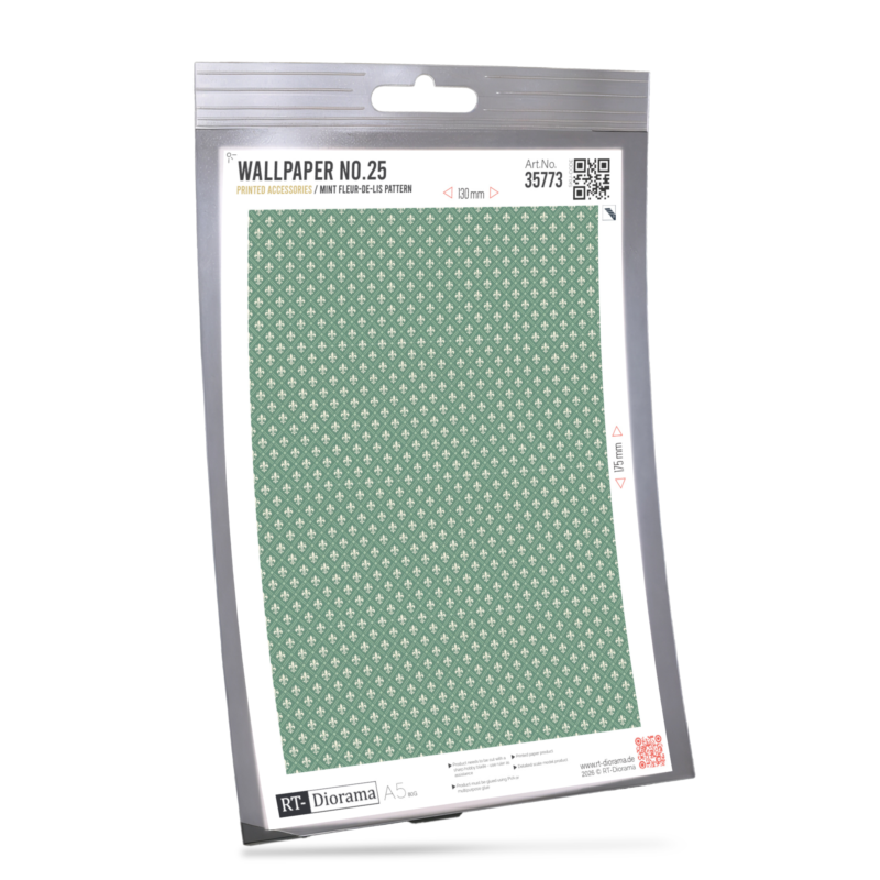 Wallpaper No.25 – Mint Fleur-de-Lis Pattern