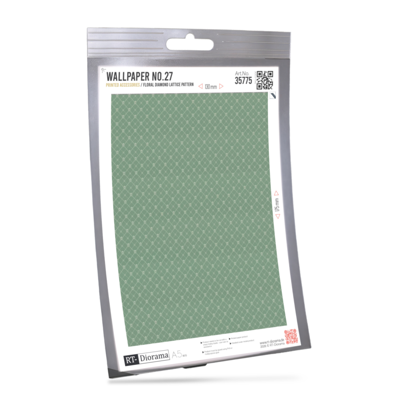 Wallpaper No.27 – Floral Diamond Lattice Pattern