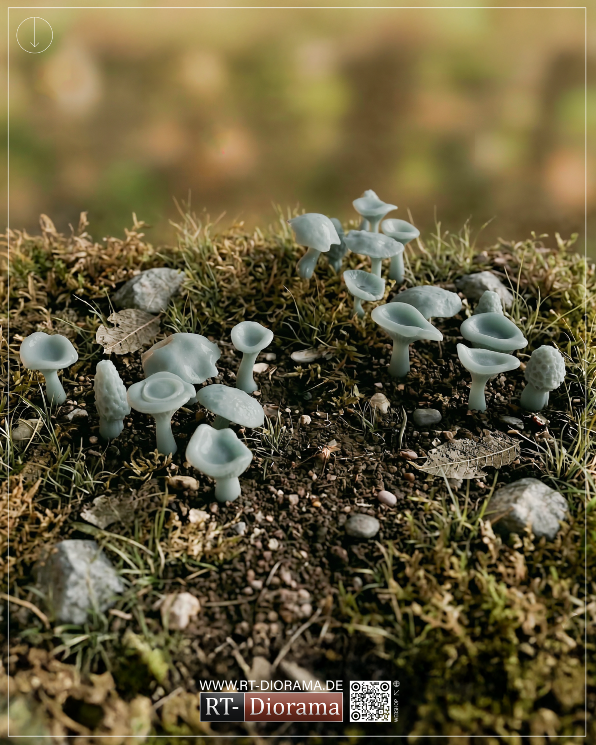 Forest Mushrooms 1/35 – 3D Printed Diorama Vegetation Set – product image