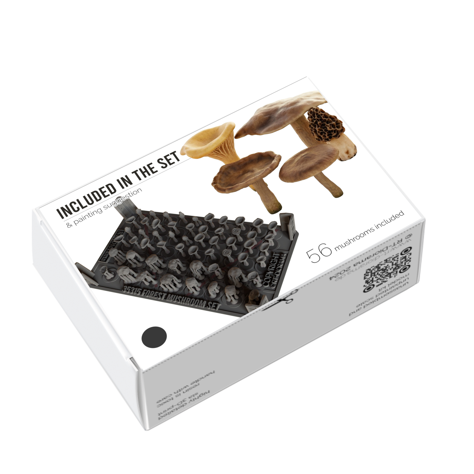 Forest Mushrooms 1/35 – 3D Printed Diorama Vegetation Set – product image