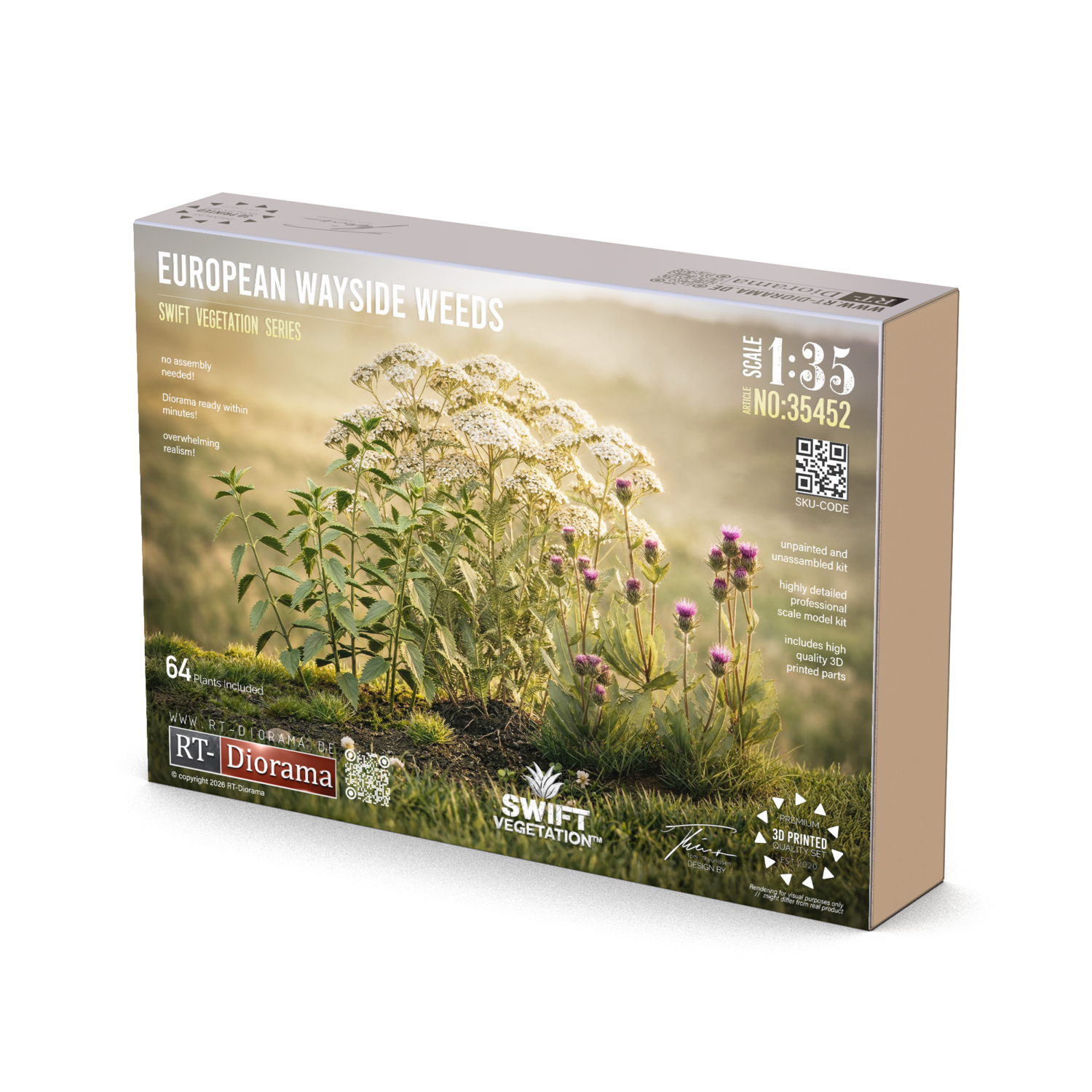 🌿 European Wayside Weeds 1/35 - 3D Printed Diorama Vegetation Bundle – product image