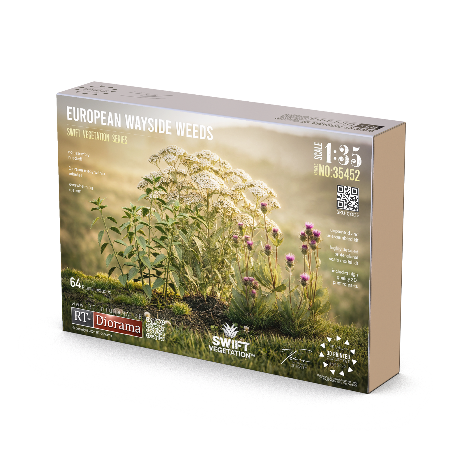🌿 European Wayside Weeds 1/35 - 3D Printed Diorama Vegetation Bundle – product image