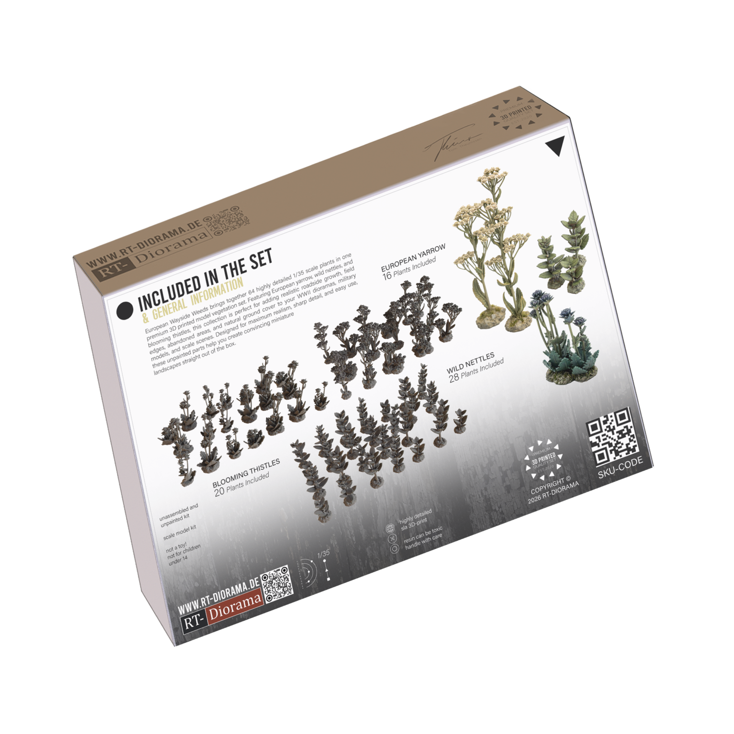 🌿 European Wayside Weeds 1/35 - 3D Printed Diorama Vegetation Bundle – product image