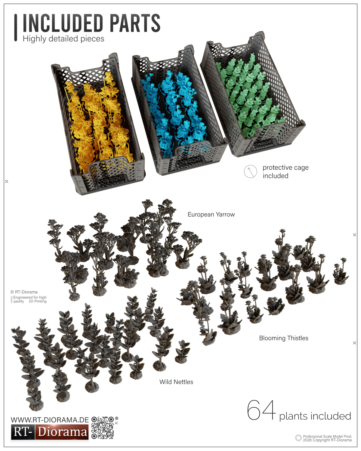 🌿 European Wayside Weeds 1/35 - 3D Printed Diorama Vegetation Bundle – product image