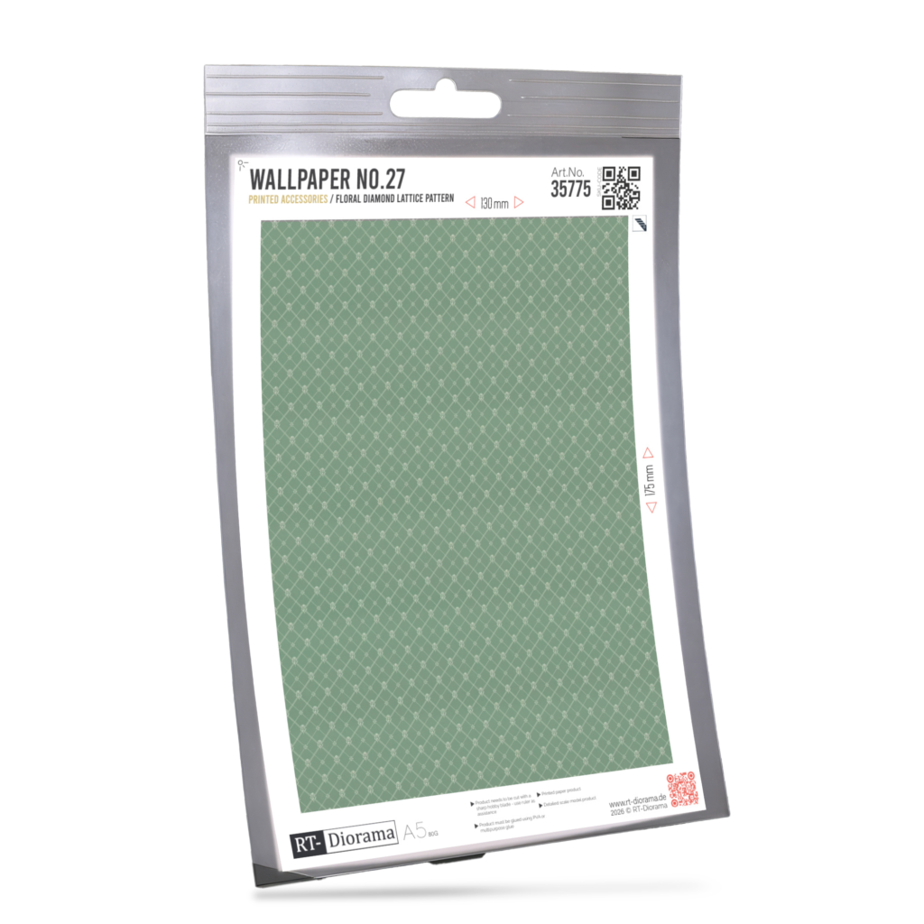 Wallpaper No.27 – Floral Diamond Lattice Pattern – product image