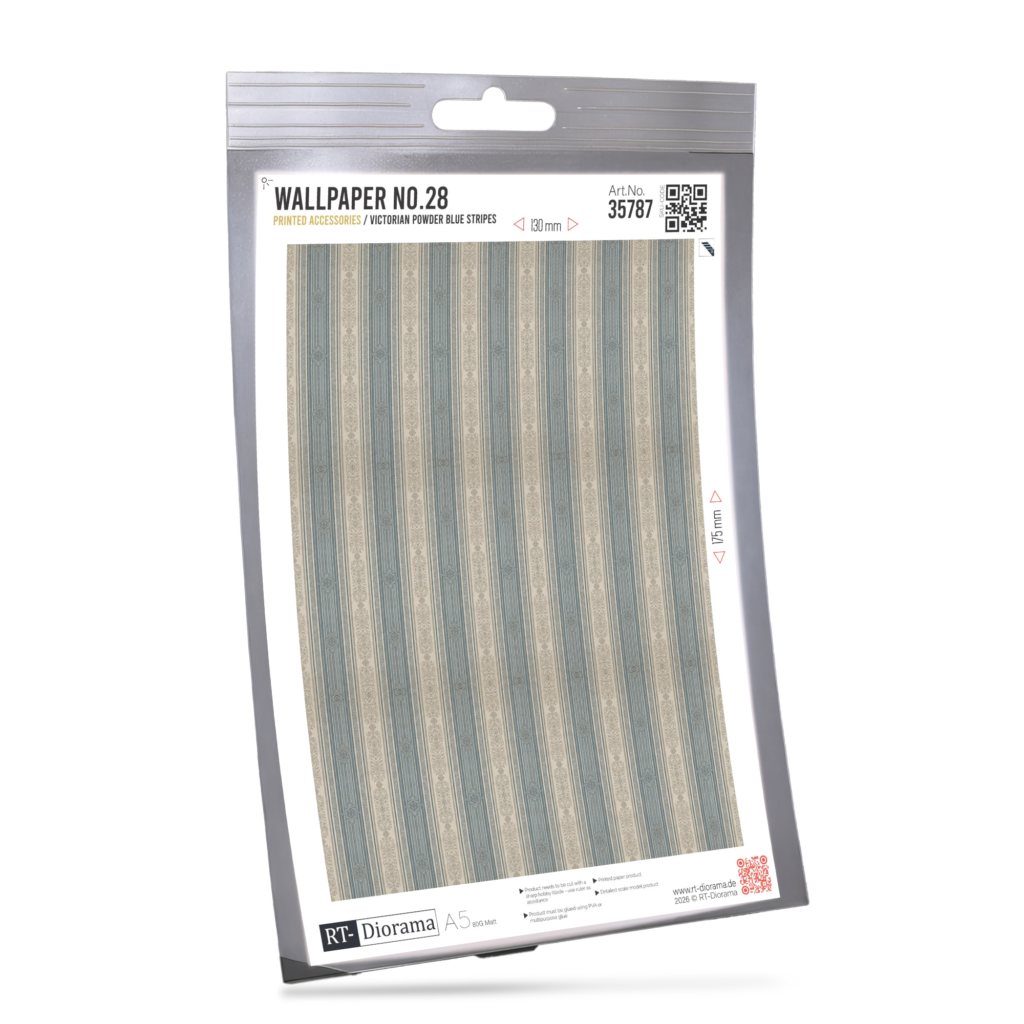 Wallpaper No.28 – Victorian Powder Blue Stripes – product image