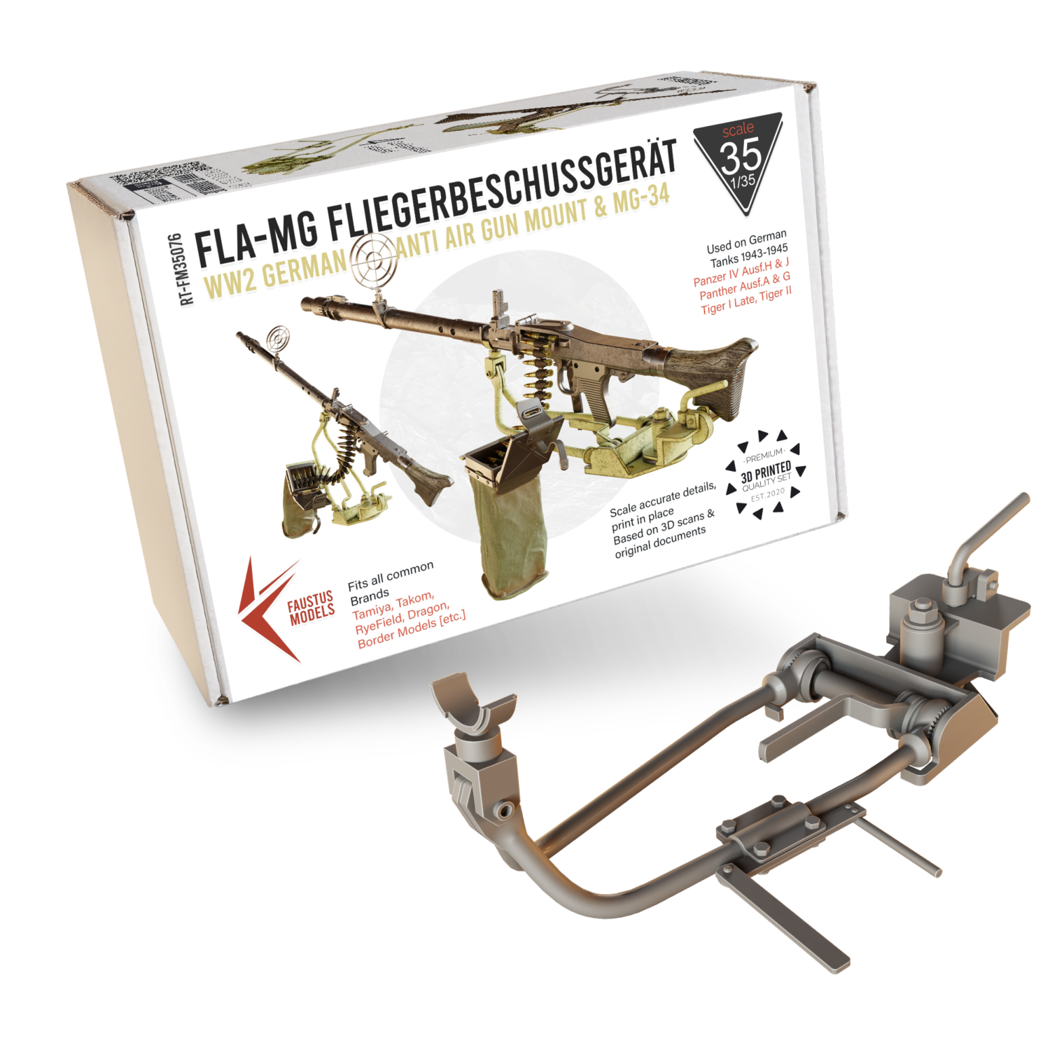 Fla-MG Fliegerbeschussgerät MG-34 1/35 [Ultra Detailed German AA Gun Mount WW2] – product image