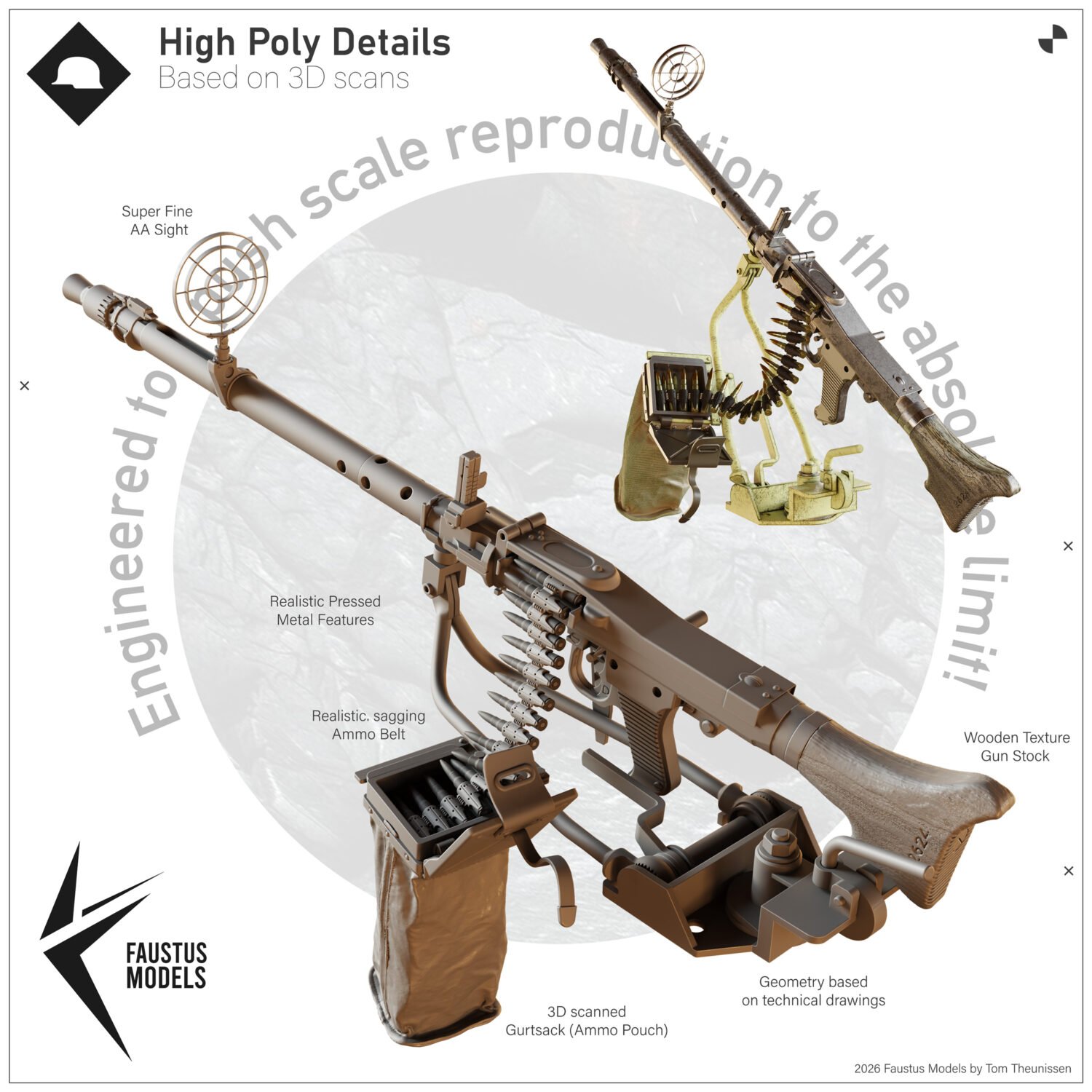 Fla-MG Fliegerbeschussgerät MG-34 1/35 [Ultra Detailed German AA Gun Mount WW2] – product image