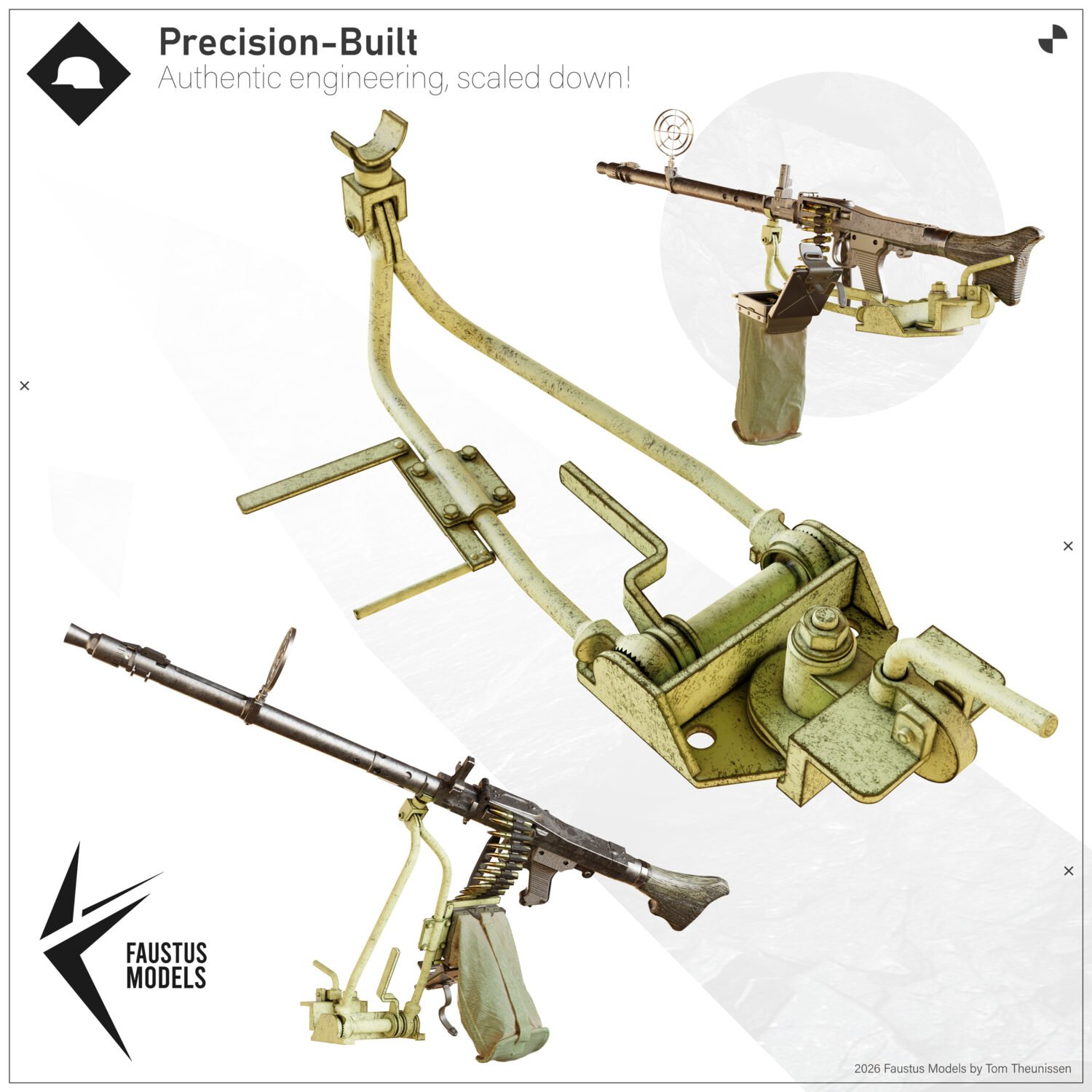 Fla-MG Fliegerbeschussgerät MG-34 1/35 [Ultra Detailed German AA Gun Mount WW2] – product image