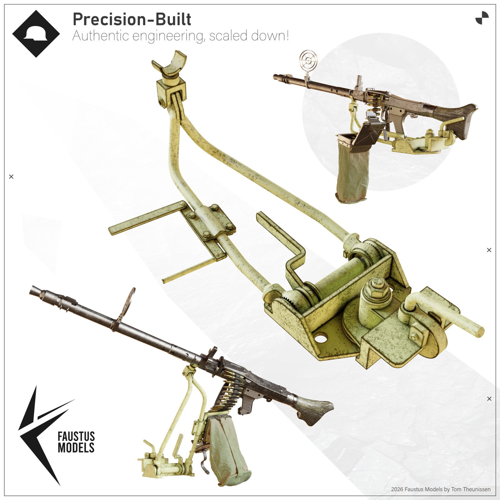 Fla-MG Fliegerbeschussgerät MG-34 1/35 [Ultra Detailed German AA Gun Mount WW2] – product image