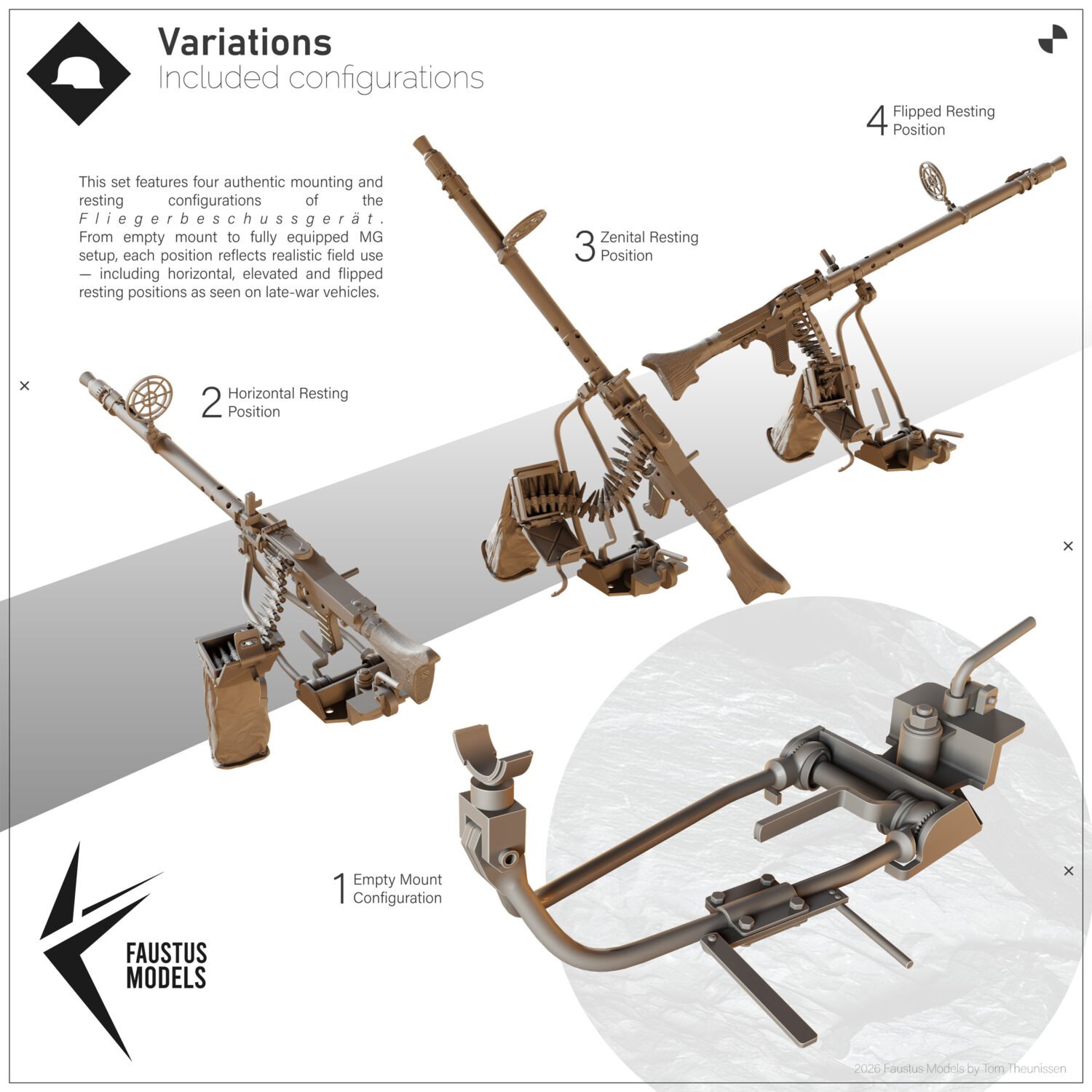 Fla-MG Fliegerbeschussgerät MG-34 1/35 [Ultra Detailed German AA Gun Mount WW2] – product image