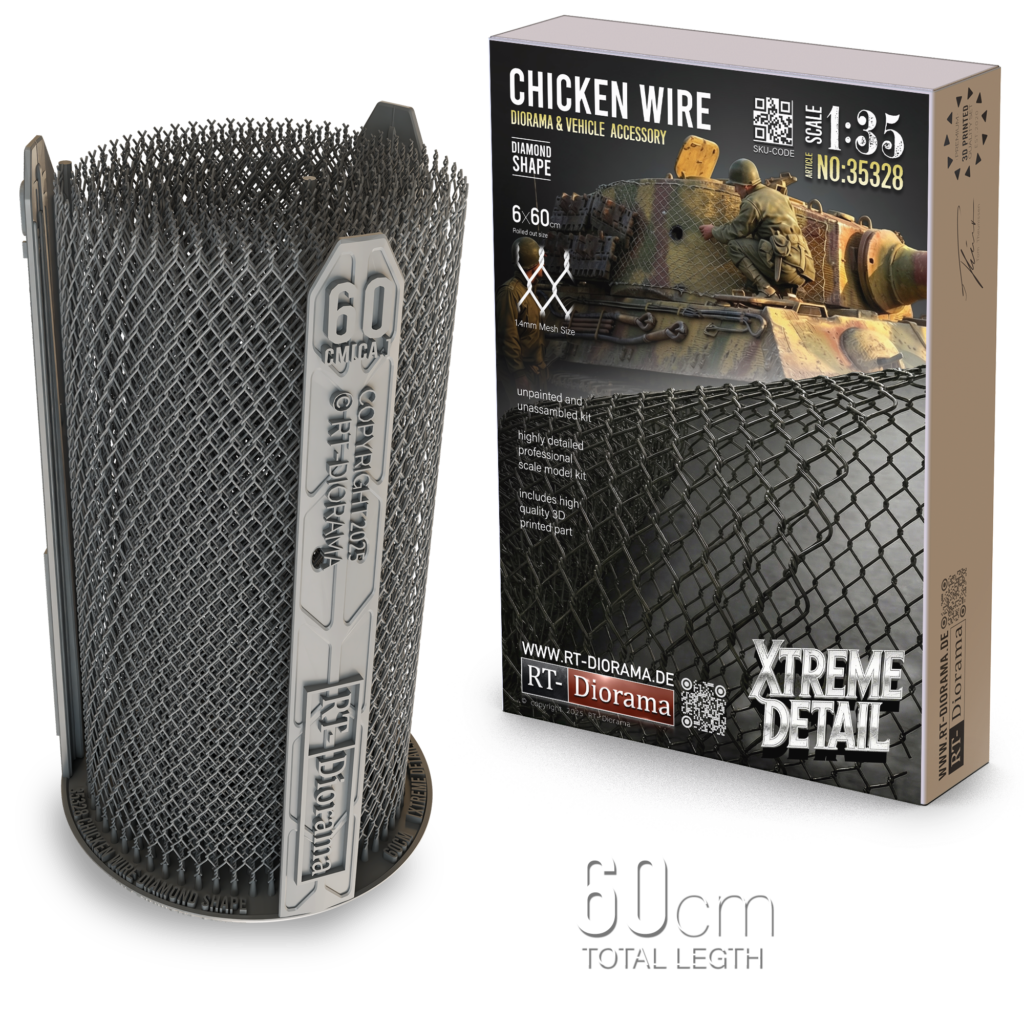 Ultra-Fine Chicken Wire [Diamond. Shape] 1/35 3D PRINTED – product image